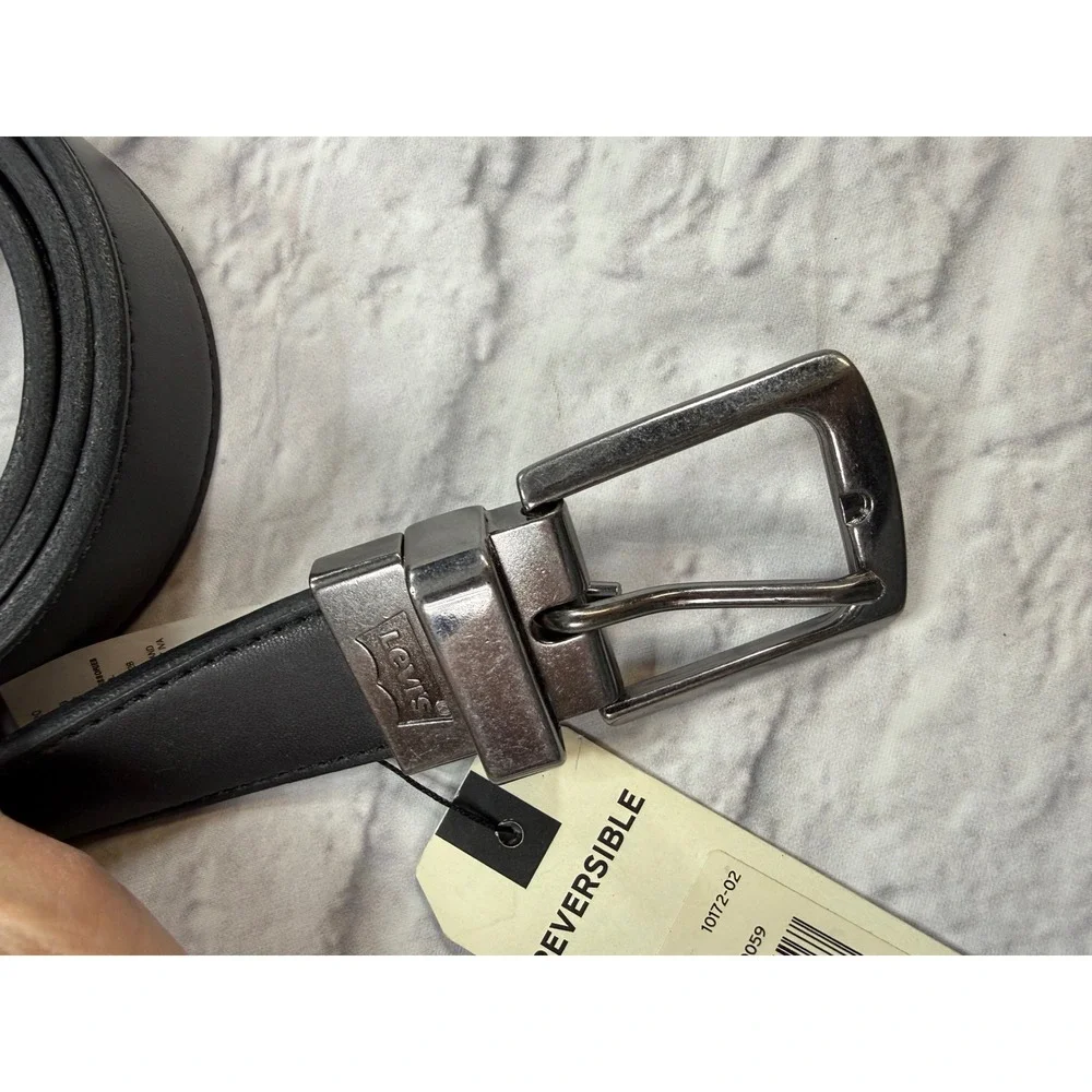 Levi's Reversible Belt Mens 40 Black Brown New Swivel Buckle 38016-0351